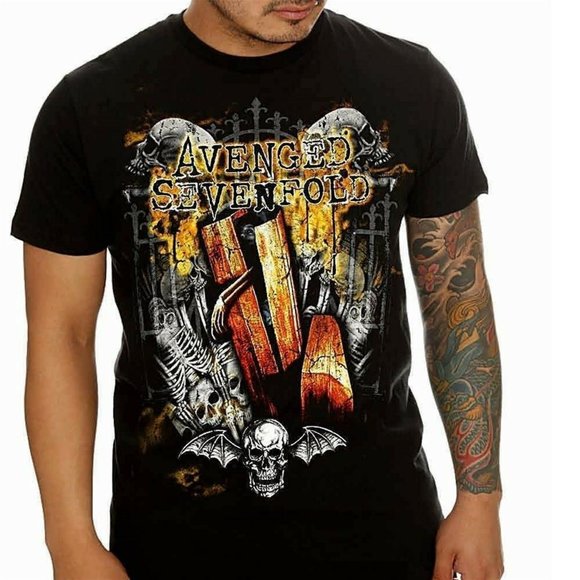Avenged Sevenfold Coffin A7X metal rock Official T-Shirt 3XL NWT - Picture 1 of 2